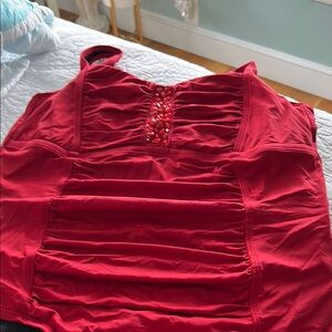 Elegant Red One-Piece Swimsuit